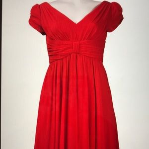 Suzi Chin for Maggy Boutique red silk dress 16P